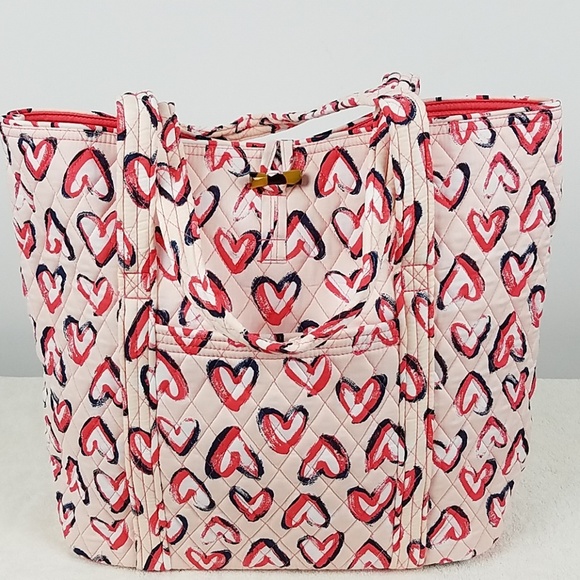 Vera Bradley Handbags - Vera Bradley Tote Hearts Pink NWT